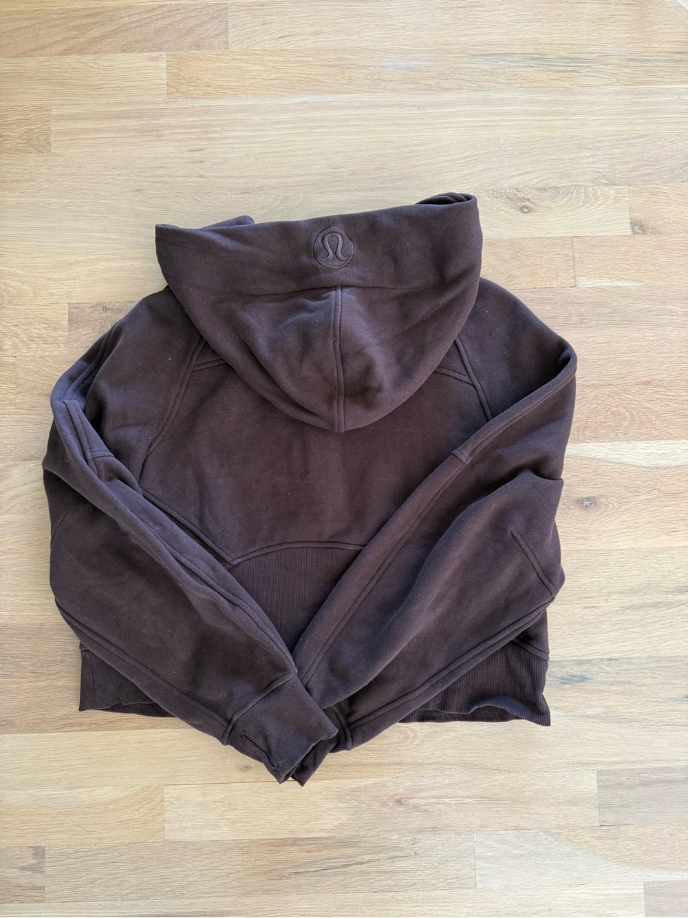 lululemon athletica Men's Brown Half-Zip Hoodie Sweater - Picture 2 of 2